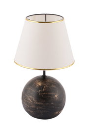 Opviq Lámpara de Mesa Balloon - Negro, Blanco y Dorado